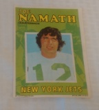 Vintage 1971 Topps NFL Poster Pin Up Insert Joe Namath Jets HOF