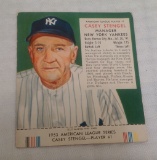 Vintage 1953 Red Man Tobacco Baseball Card w/ Tab Casey Stengel Yankees HOF