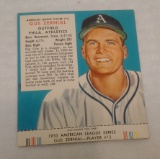 Vintage 1953 Red Man Tobacco Baseball Card w/ Tab Gus Zernial Athletics A's