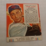Vintage 1953 Red Man Tobacco Baseball Card w/ Tab Hank Sauer Cubs
