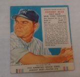 Vintage 1953 Red Man Tobacco Baseball Card w/ Tab Johnny Mize Yankees