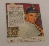 Vintage 1953 Red Man Tobacco Baseball Card w/ Tab Mickey Vernon Senators