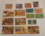 16 Vintage Topps Non Sport Card Lot Western Roundup Parade Flags Bowman Wild West