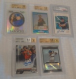 5 BGS Beckett GRADED Autographed Insert Signed Lot Rookie 9.5 GEM MINT