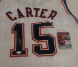 Vince Carter Autographed Signed Nets NBA Basketball Jersey Signed JSA COA Reebok