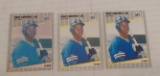 3 Different Variations 1989 Ken Griffey Jr Rookie Card Lot Fleer Dark Medium Light Blue Mariners 548
