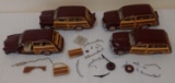 Franklin Mint 1949 Ford Woodie Die Cast Car Woody Parts Pieces Lot 4 Cars See Picture