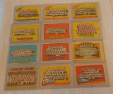 12 Vintage 1960s Topps Baseball Team Card Lot Yankees Mantle Marked