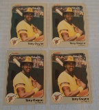 4 Vintage Pack Fresh 1983 Fleer Baseball Card Tony Gwynn Padres HOF RC Rookie #360 Bulk Dealer Lot