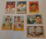 7 Vintage 1950s Baseball Card Lot Topps Bowman 1952 1954 1955 1958