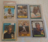 6 Barry Bonds Baseball Rookie Cards Topps Fleer Donruss 1986 1987 GRADED RC Lot Pirates