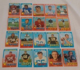 20 Vintage 1971 Topps NFL Football Card Lot Stars