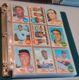 Vintage 1968 Topps Baseball Card Album Stars HOFers 270 Cards