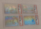 4 PSA GRADED 1992 Upper Deck Baseball Hologram Card Lot Williams Griffey Puckett Ryan 8 NRMT