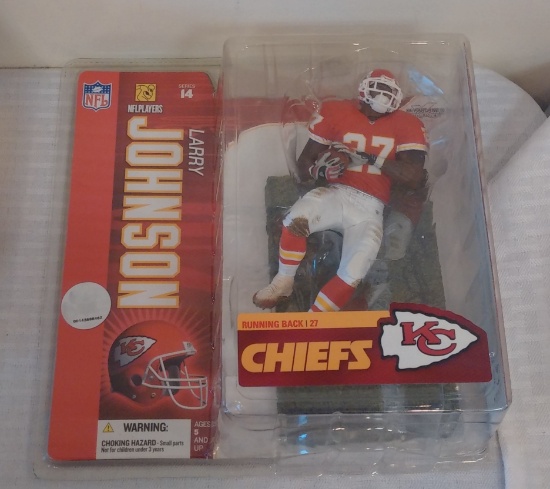 2006 NFL Football McFarlane Figure MOC Larry Johnson Chiefs Opened