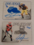 2013 2014 Trinity Rookie Card Lot Autographed Signed Plastic Card Pair NFL Jones Pruitt 12/20 12/25