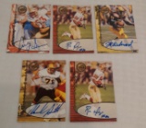 Five 2000 Press Pass Football Autographed Signed Rookie RC Card Lot Simon Dugan Smith