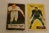 Vintage 1954 & 1955 Bowman NFL Football Card Lot Chuck Bednarik Eagles HOF Pair