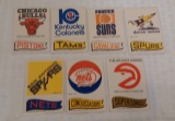 7 Vintage 1973-74 Topps Basketball Sticker Lot Team Logo Unused Bulls Spurs Nets Suns Nice