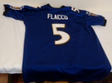 NFL Reebok Football Jersey Baltimore Ravens Joe Flacco On Field Stitched Size 54