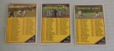 3 Vintage 1961 Topps Baseball Card Checklist Lot Unmarked Nice