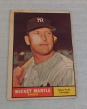 Vintage 1961 Topps Baseball Card #300 Mickey Mantle Yankees HOF