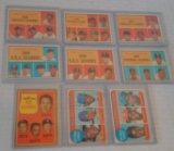 8 Different Vintage Topps Leaders Card Lot 1961 1969