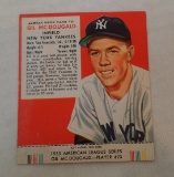 Vintage 1953 Red Man Tobacco Card w/ Tab Baseball Gil McDougald Yankees
