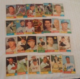 25 Different Vintage 1961 Topps Baseball Card Lot MLB