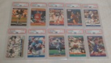 10 Different 1990 Pro Set NFL Football PSA GRADED Card Lot Stars HOFers Elway Montana Marino Emmitt