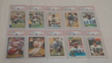 10 NFL Football Rookie Card Lot PSA GRADED RC Kelly Easley Taylor Faulk HOFers