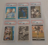 6 Bo Jackson PSA GRADED Card Lot Royals Raiders 1987 Fleer RC Rookie 1990 Score Bat On Shoulder