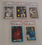 5 PSA GRADED Baseball Star HOFer Card Lot Rose Brett Raines Ryan Griffey Jr