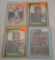 4 Different 1987 Barry Bonds Rookie Card Lot RC Pirates Sportsflics Donruss Leaf OPC