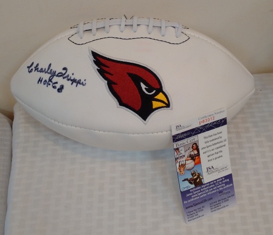 Charley Trippi Autographed Signed Cardinals Logo Football HOF JSA COA NFL