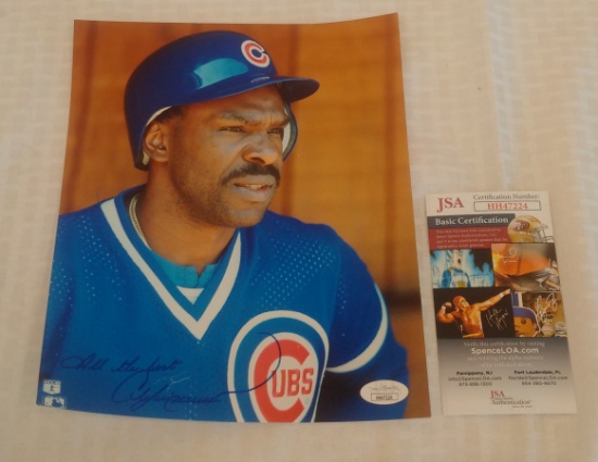 Andre Dawson Autographed Signed 8x10 Photo Cubs JSA COA HOF