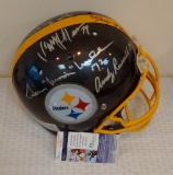 Pittsburgh Steelers Autographed Multi Signed Full Size Helmet NFL Andy Russell Mike Wagner +3 JSA