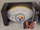 Jaylen Samuels Steelers Logo Football Autographed Signed NFL JSA COA