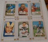 6 Vintage 1954 Bowman NFL Football Card Lot Walker Groza Fears Layne Perry Rote