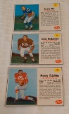 3 Nice Vintage 1962 Post Cereal NFL Football Card Lot Hickerson Orr Stickless