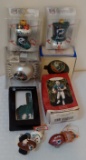 8 Miami Dolphins NFC Christmas Ornament Lot Marino Snowman