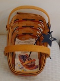 1996 All American Collection Summertime Basket Longaberger Patriotic w/ Papers 4th July