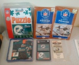 Brand New Miami Dolphins Lot Puzzle Pillow Case Money Clip Tie NFL Football