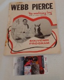 Vintage Autographed Signed Grand Ole Opry Program Webb Pierce JSA COA