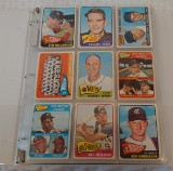 Vintage 1965 Topps Baseball Card Album w/ Stars 234 Total Cards HOFers Starter Set