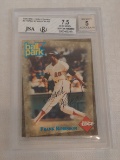 1995 Ball Park Franks Autographed Baseball Promo Card Frank Robinson Orioles BGS JSA Beckett Slabbed