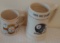 2 Vintage Pittsburgh Steelers Mug Stein Lot Pair AFC Champions 4 Time Super Bowl