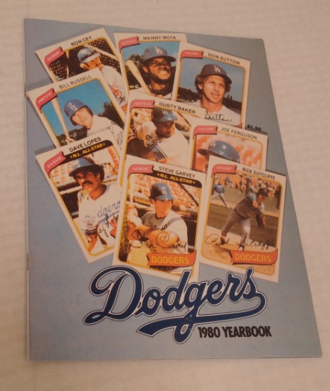 Vintage LA Dodgers 1980 Official Baseball Yearbook High Five