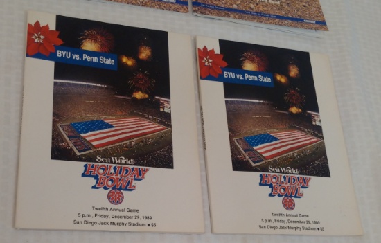 1989 Holiday Bowl College Football Programs Lot Penn State Brigham Young