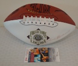 Chuck Bednarik Autographed Signed Hall Of Fame Football Ball JSA COA Eagles HOF Canton Logo